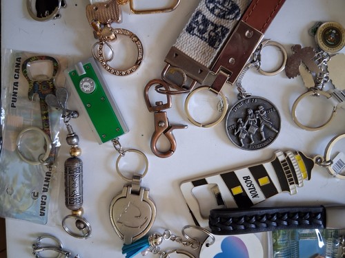 Modern multicolor keychains - modern,