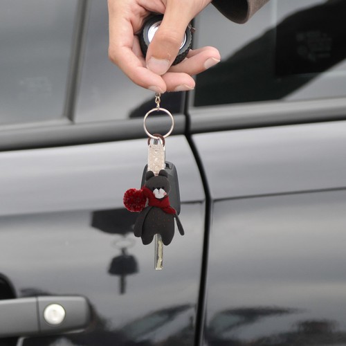 Plush car keychain cute - plush,
